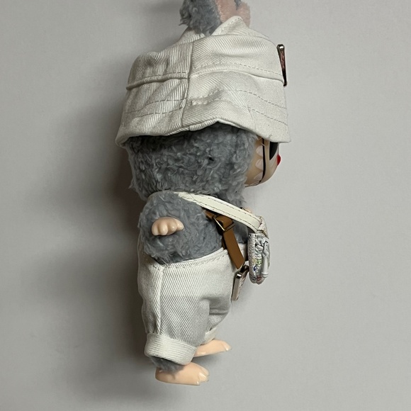 Designer Overalls Bucket Hat Bag 3 Piece Outfit For Labubu White - Picture 2 of 13